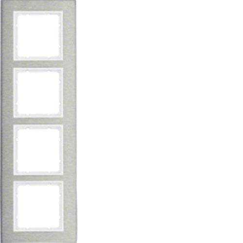 Berker 10143609 Rahmen 4fach B.7 Edelstahl/polarweiß Mesch Shop Berker 10143609 Rahmen 4fach B.7 Edelstahl/polarweiß Mesch Shop